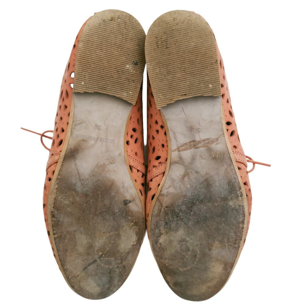 SIXTYSEVEN Kelly perforated laser cut leather boots booties in apricot Size 39 - Picture 4 of 8